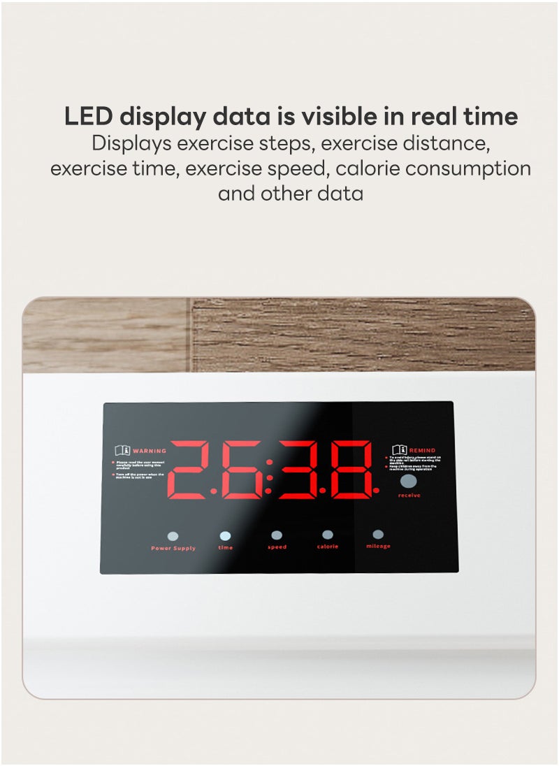 إي تي جي - جهاز سير منزلي صغير قابل للتعديل بسرعة 1-6 كم/ساعة مع شاشة LED وجهاز تحكم عن بعد لاسلكي، خالي من التركيب وقابل للطي 120*54*99.5 سم - Image 1