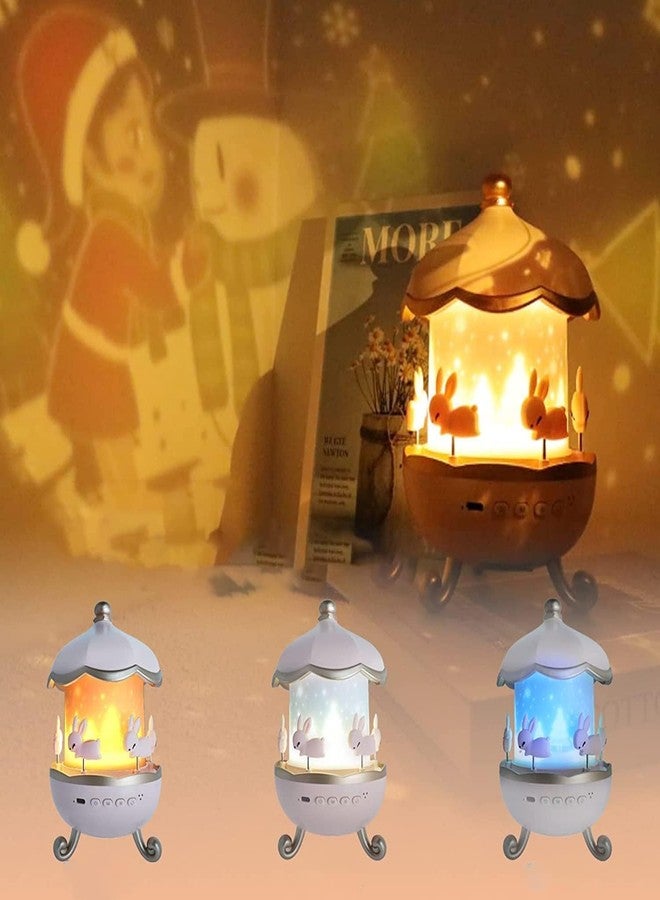 KNH MART Bunny Carousel Night Light Projector | 6 Set Films Rotating LED Lamp | Star Projection Light for A Magical Nursery Atmosphere | Rabbit Night Lamp for Kids Room - Image 4