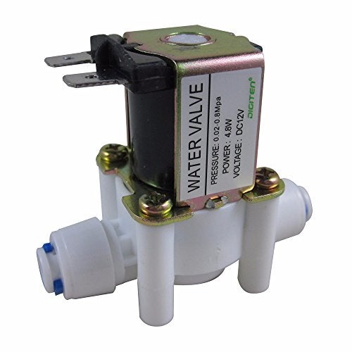 DIGITEN DC 12V 1/4" Inlet Feed Water Solenoid Valve Quick Connect N/C normally Closed - Image 4