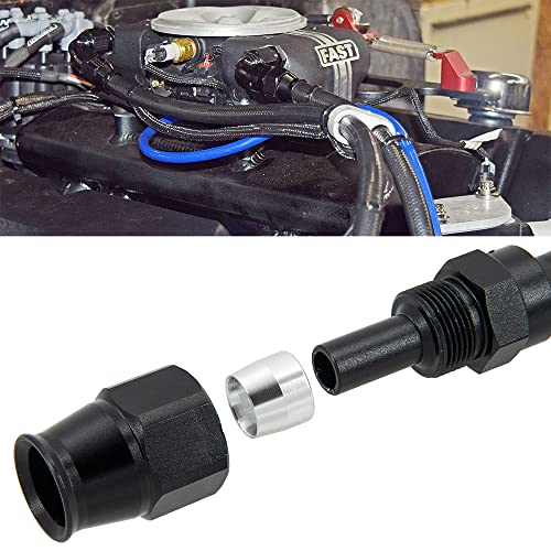 ZHSYMX 6AN 90 Degree PTFE Hose End Fitting For PTFE Hose Only Alumimum Black 2PCS - Image 3