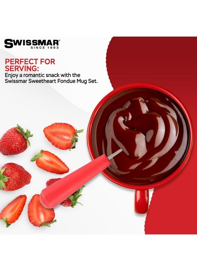 Swissmar Swissmar F12066 4-Piece Sweetheart Chocolate Fondue Mug Set  - Image 3