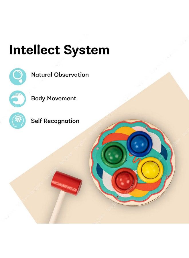 BAYBEE Wooden Hammer Ball Knock Pounding Bench With Box Case Kids Toys Set Wooden Hammer Toys Develops Fine Motor & Dexterity Skills Learning Educational Hammer Toys For Kids 3+ Years (Assorted) - Image 4