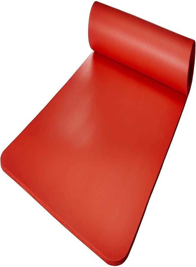 اكستروك بساط يوغا XTROKE للتمارين الرياضية في الصالات الرياضية وتمارين اليوغا، بساط يوغا مضاد للانزلاق للرجال والنساء (أحمر) - Image 3
