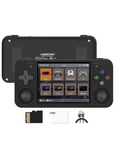 RG35XX H Retro Portable Game Console, Support 5G HDMI TV Output, WiFi, Bluetooth 4.2, 3.5" IPS Screen, Built-in Linux System, 64G TF Card, 5515 Games
