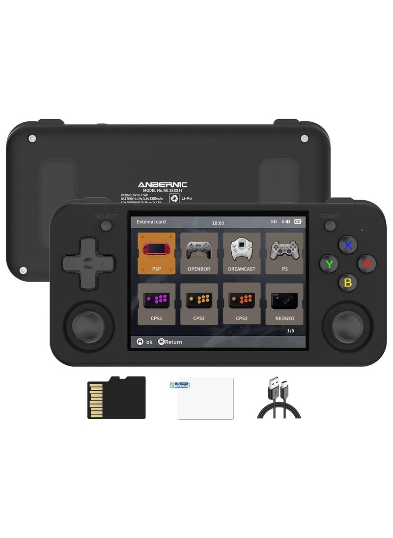 ANBERNIC  - RG35XX H Retro Portable Game Console, Support 5G HDMI TV Output, WiFi, Bluetooth 4.2, 3.5" IPS Screen, Built-in Linux System, 64G TF Card, 5515 Games - Image 1