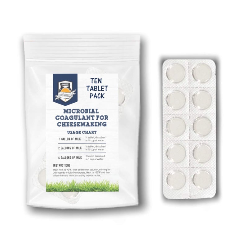 Fermentaholics Microbial Rennet For Cheese Making | Vegetarian Rennet Tablets | Milk Coagulant | Vegan Cheese making | Shelf-Stable Rennet Tablets, Perforated For Easy Use - Image 1