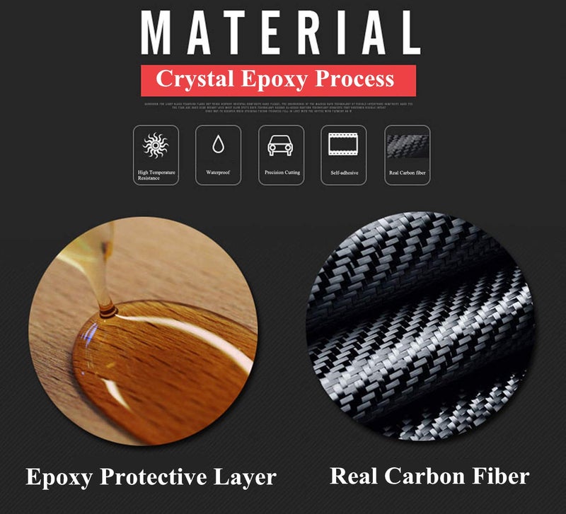 YOCTM For Jeep Grand Cherokee 2014 2015 Interior Accessories Black Real Carbon Fiber Center Console Cup Holder Cover Trim - Image 5