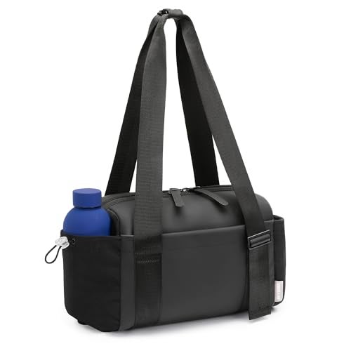 SKYSPER Small Gym Bag for Women - Mini Tote Bag with Wet Compartment, Lightweight Waterproof Gym Duffle Bag for Sport, Commute, Fashion & Cute & Compact Bag for Girl (Black) - Image 1