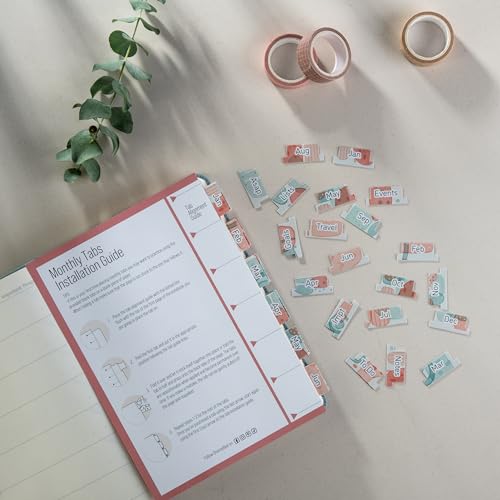 DiverseBee Laminated Planner Monthly Tabs, 24 Peel and Stick Tabs for Notebooks (12 Month Tabs and 12 Blank Tabs), Calendar Monthly Tab Stickers/Dividers (Assorted), Medium - Image 3