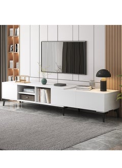 Sharpdo Simple Modern Living Room Background Wall TV Cabinet, Small Apartment Retractable TV Storage Cabinet  - Image 1