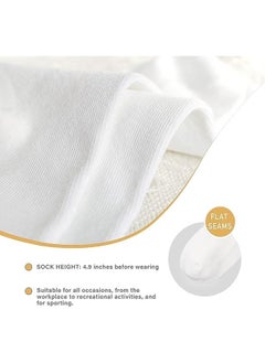 DIAMOND TOE 6 Pairs Mens Premium Cotton Socks Comfortable Free Size Formal Men's Socks Super Combed Material EU sizes 40-45 (WHITE 6 Pairs, 6)  - Image 3