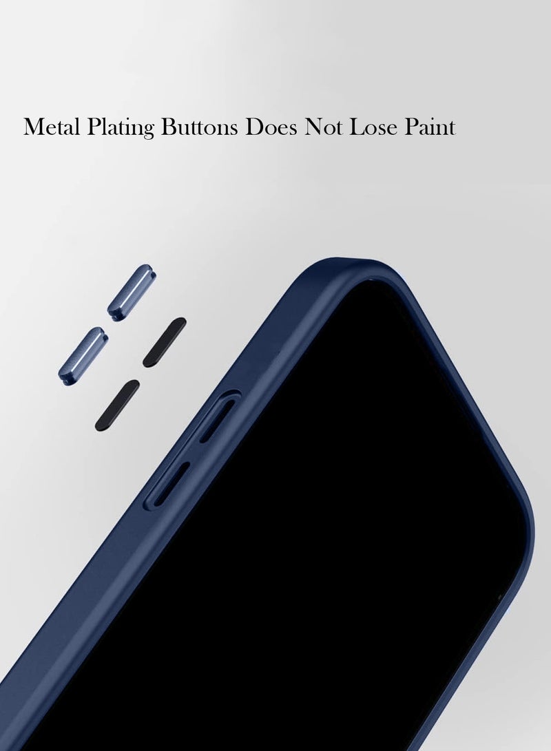 Wtech Hybrid Silicone With Translucent Back Protective Lens Sheild Case Cover For Motorola Moto G34 5G Blue - Image 5