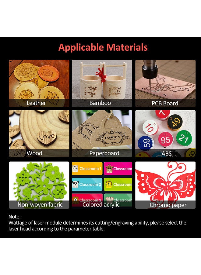 Laser Module Engraving Laser Head High Precision Engraving Plastic Leather Wood Acrylic for Laser Engraving Machine CNC Router Cutting Machine