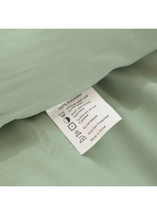 ROSGONIA Sage Green California King Comforter Set