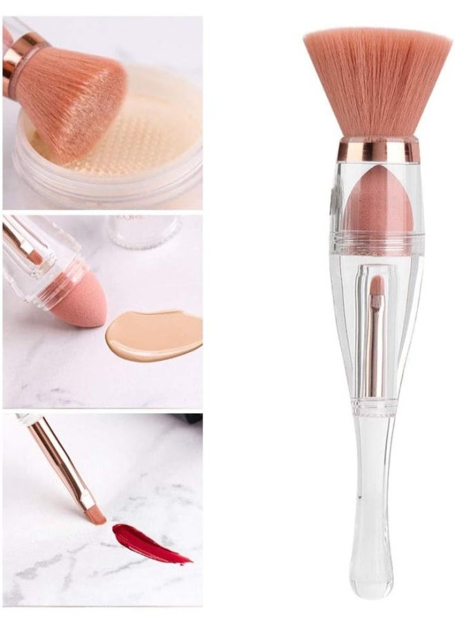 silvercnc - 3 in 1 Makeup Brushes Set, Multifunctional Cosmetic Brushes for Foundation Blending Blush Powder Concealer Eyeshadow Eyebrow Highlight - Image 1
