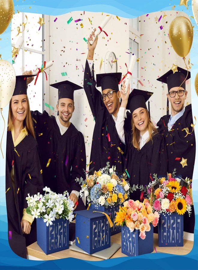 Geelin 8 Pcs 2026 Graduation Box Centerpieces Blue Graduation Photo Display 5 x 5 x 5.1 Inch 2026 Grad Party Favor Gift College Cap Picture Box with Tassel for Table Photo Props Frame - Image 5
