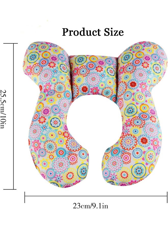 Yufiova Baby Travel Pillow - Infant Head and Neck Support Pillow Baby Neck Pillow for Car Seat,Pushchair(Colorful) - Image 3