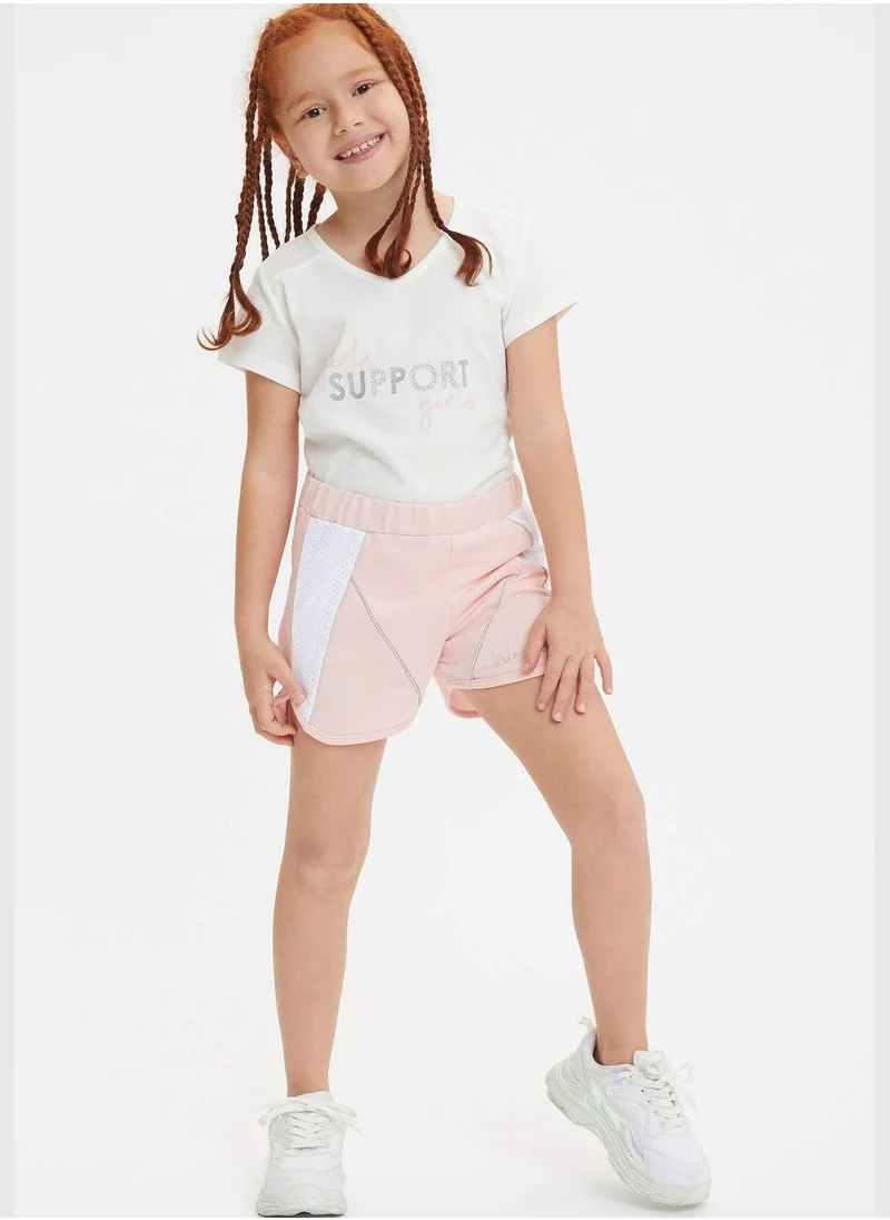 ديفاكتو Girl Knitted Regular Fit Short Sleeve Body