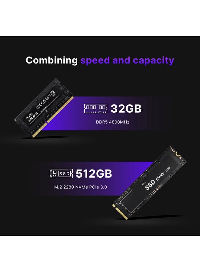 BOSGAME P2 Plus Mini PC, 12th Intel i7-12700H Mini Computers, 32GB DDR5, 512GB PCIe SSD, 4K Triple Display & USB4, RJ45 Dual LAN & Wi-Fi 6E & BT5.2, Desktop Computers for Home, Office, Design - Image 4