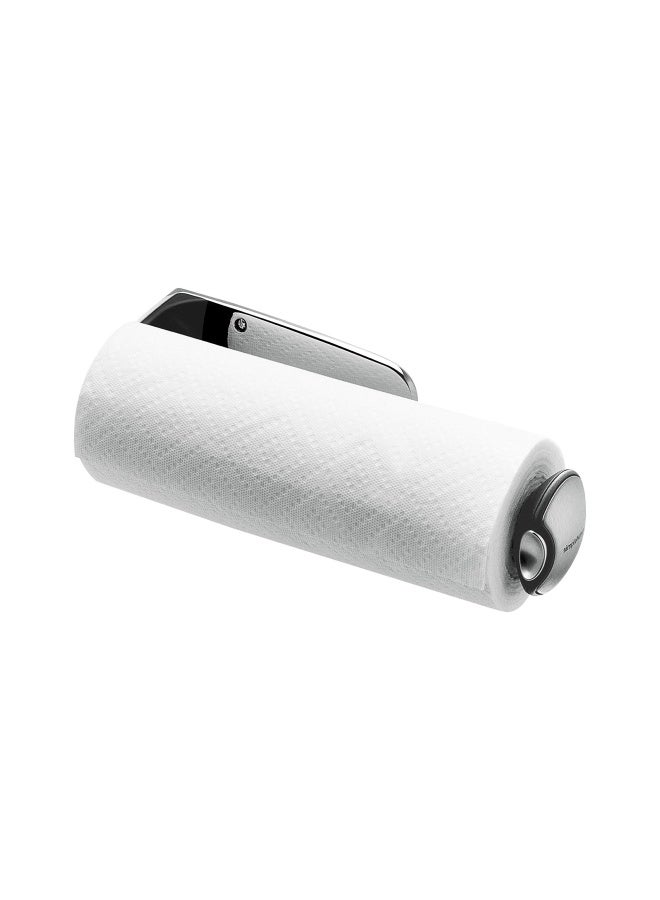 Simplehuman Kt1024 Long Quick Load Wall Mounted Kitchen Roll Holder  Suitable For Under Cupboard Or Cabinet  Easy Tear  Easy To Install  Fits Kitchen Rolls Measuring 27-28Cm   Brushed Stainless Steel - Image 2