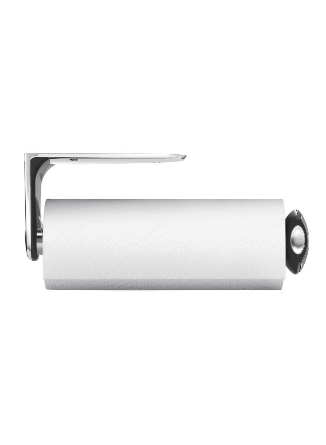 Simplehuman Kt1024 Long Quick Load Wall Mounted Kitchen Roll Holder  Suitable For Under Cupboard Or Cabinet  Easy Tear  Easy To Install  Fits Kitchen Rolls Measuring 27-28Cm   Brushed Stainless Steel - Image 1
