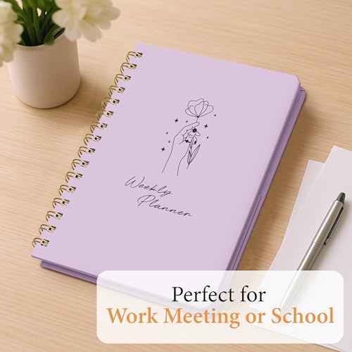Only Zest Undated Weekly Planner – Minimalist Notebook for Work, Home & Daily Writing | Simple Matte Planner for Goals, Appointments, Notes & Productivity, Elegant Cardstock Pages, Purple - Image 5