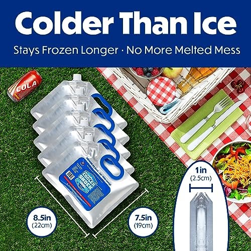 Cooler Shock Reusable Ice Packs for Cooler, 8.5"x7.5" - Long Lasting Cold Freezer Packs for Coolers and Lunch Boxes - Cooler Ice Packs for Camping Gear, Fishing, Road Trips, Beach Must Haves - Image 3