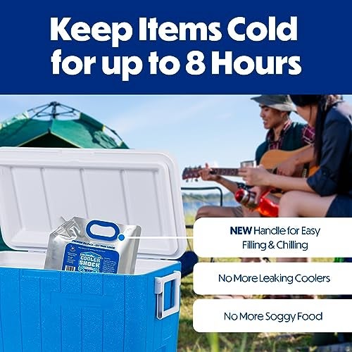 Cooler Shock Reusable Ice Packs for Cooler, 8.5"x7.5" - Long Lasting Cold Freezer Packs for Coolers and Lunch Boxes - Cooler Ice Packs for Camping Gear, Fishing, Road Trips, Beach Must Haves - Image 4