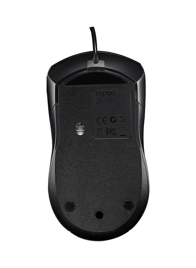 Rapoo Wired Optical Mouse Black - Image 4