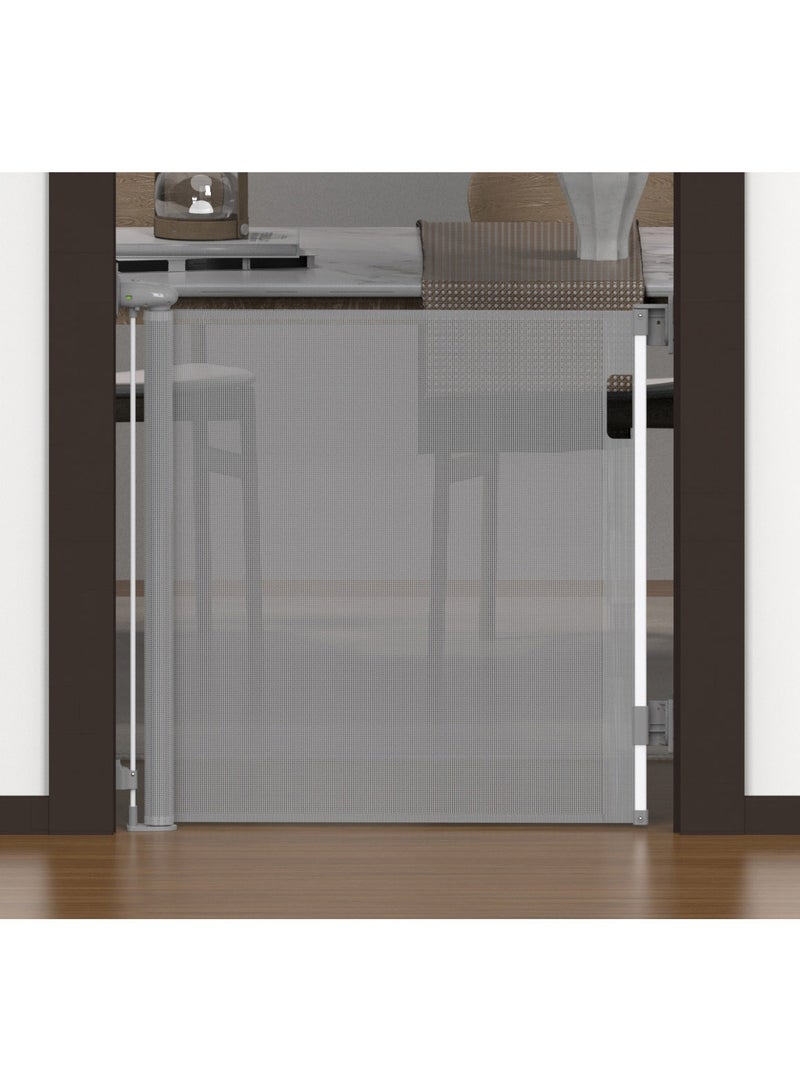 CoddleBaby Retractable Baby Gate for Stairs and Doorways, Extra Wide Mesh Safety Gate for Kids & Pets, Space-Saving, One-Hand Operation, Easy Installation - Image 1