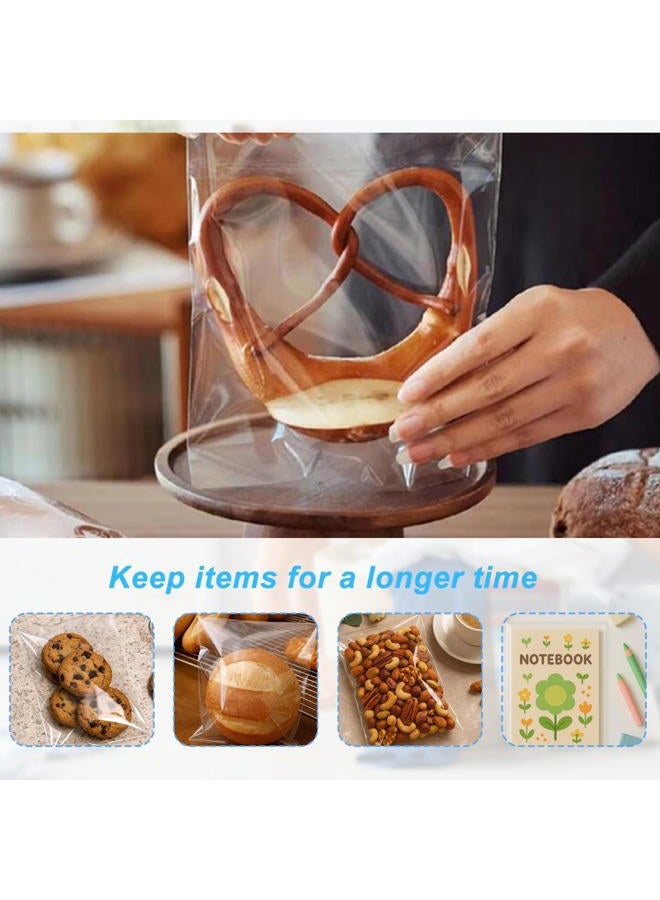 TOPWEL Flat Cellophane Bags with Adhesive Closure - 4.5in. x 5.5in. - 100/pack - Image 5