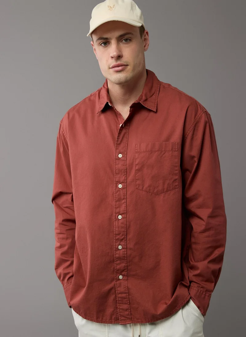 امريكان ايجل Poplin Button-Up Shirt