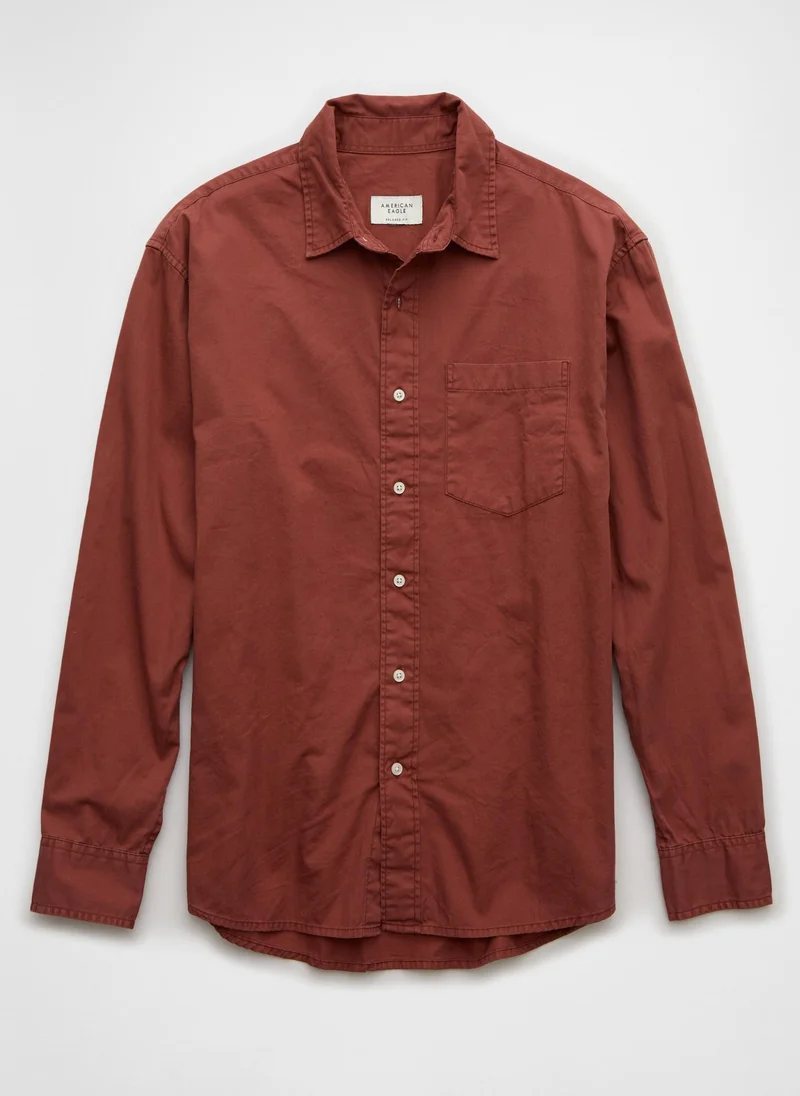 امريكان ايجل Poplin Button-Up Shirt