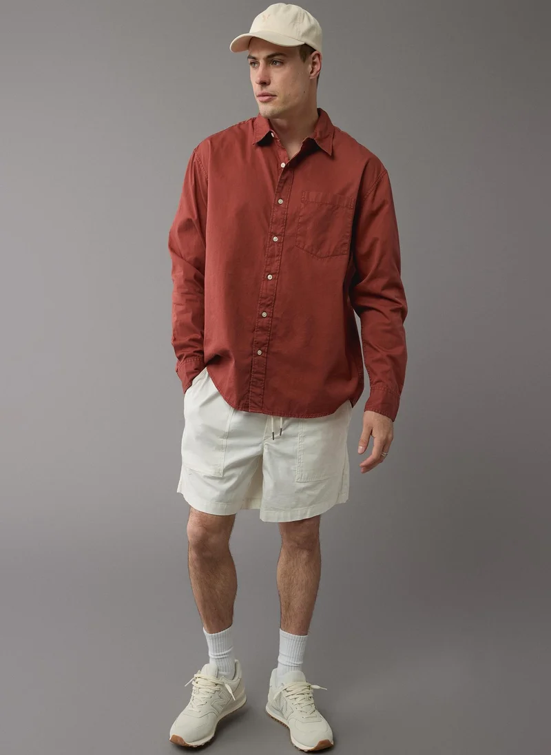 امريكان ايجل Poplin Button-Up Shirt