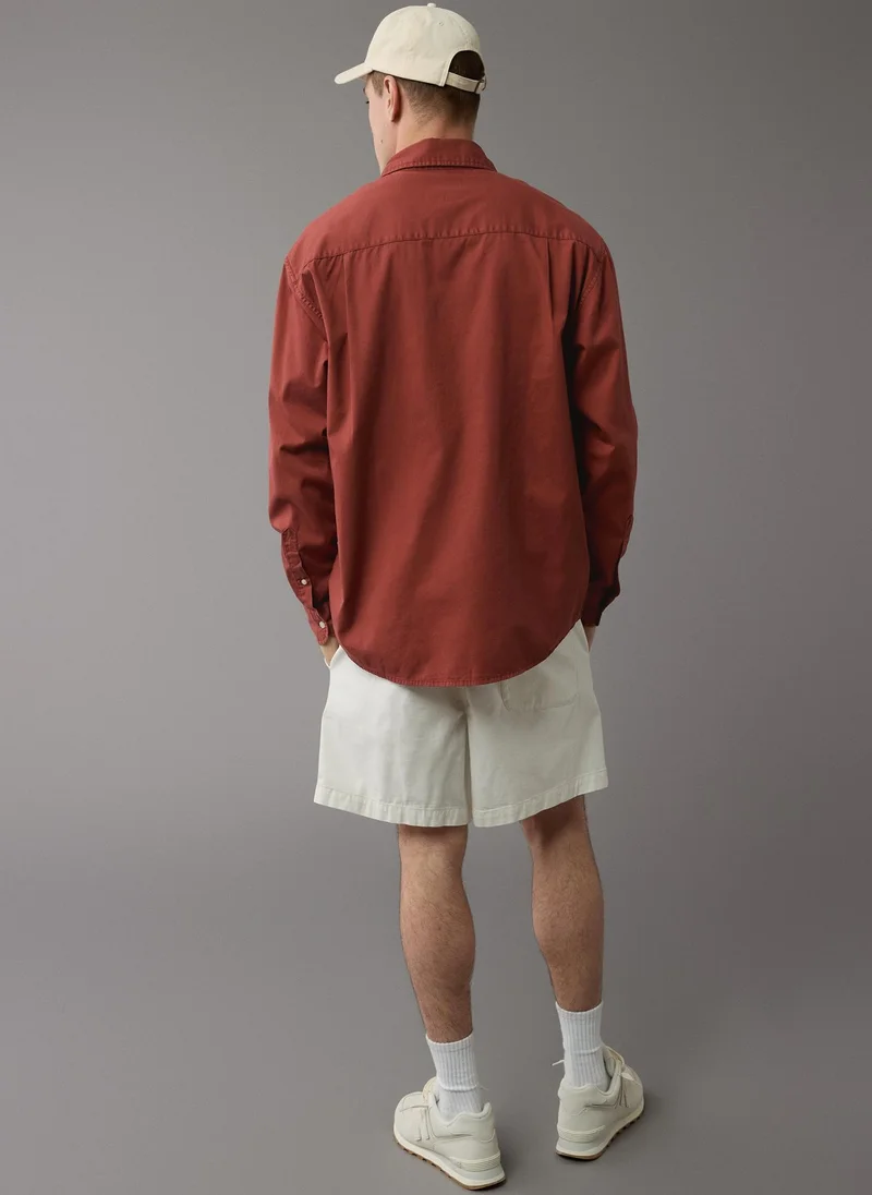 امريكان ايجل Poplin Button-Up Shirt