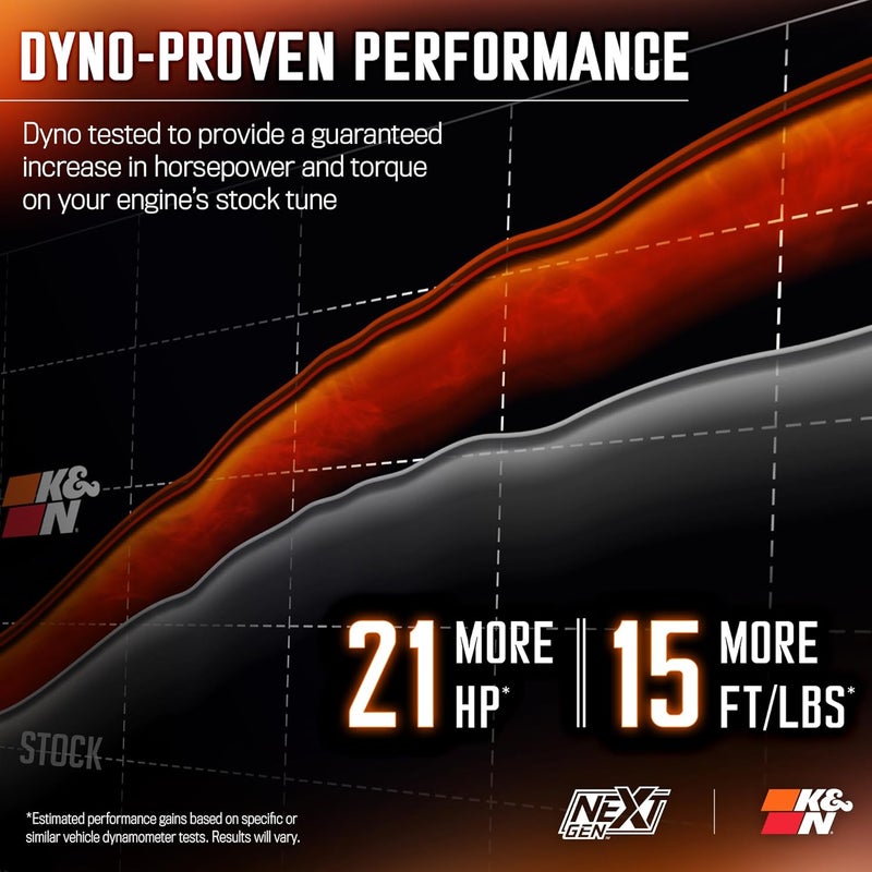 K&N NextGen Cold Air Intake System for 2016-2023 Toyota Tacoma - High-Flow Cotton Filter - Image 3