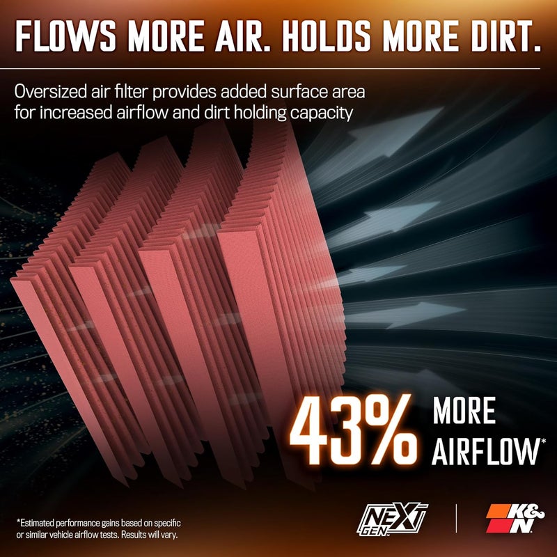 K&N NextGen Cold Air Intake System for 2016-2023 Toyota Tacoma - High-Flow Cotton Filter - Image 5