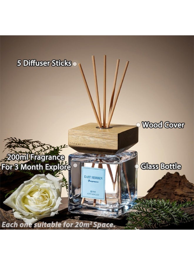 SODANEED 200ml Reed Diffuser Set, Aromatherapy Diffusers Set, Large Capacity Diffusers Oil, Home & Office Hotel Decor Room Car Fragrance, Scented Oil Diffusers Gift Set - Image 3