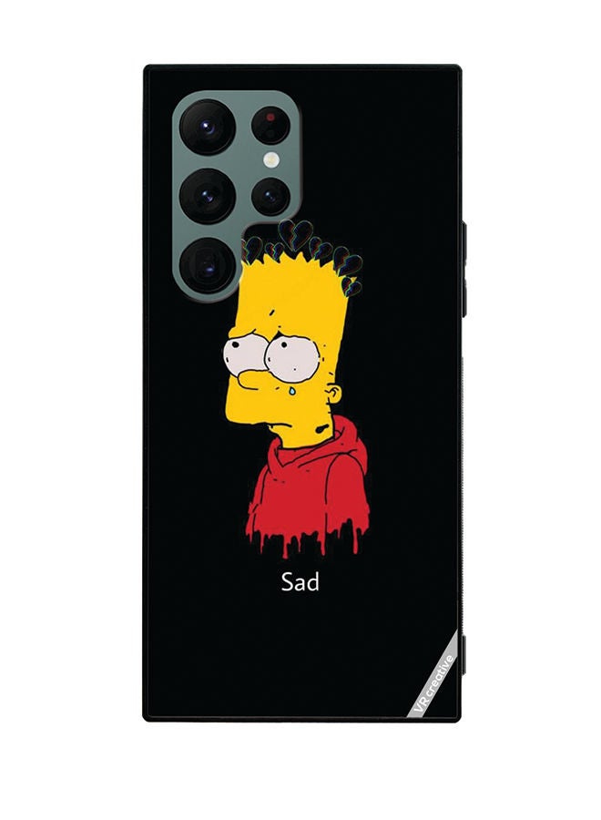 VR CREATIVE Protective Case Cover For Samsung Galaxy S22 Ultra 5G Sad Design Multicolour - Image 1