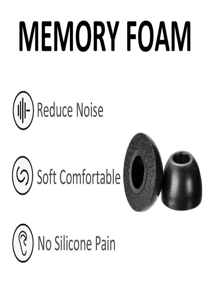 A-Focus for Pixel Buds Pro 2 Memory Foam Ear Tips, 3 Pairs Replacement Comfortable No Silicone Pain Fit in Case Eartips Cover Compatible with New Google Pixel Buds 2 Pro Black L/M/S - Image 4