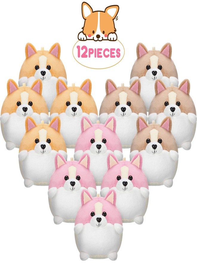 Skylety 12 Pieces Small Stuffed Toys 5 Inch Cute Small Stuffed Keychain Set, 3 Colors Goodie Bag Fillers, Carnival Prizes, Valentine' Day, Easter Egg Filler Party Favors (Cute Style) - Image 3