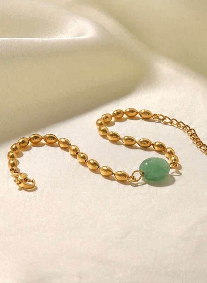 نونز أب اسوارة نسائية من الاستانلس ستيل مطلية باللون الذهبي عيار 18 - Image 3