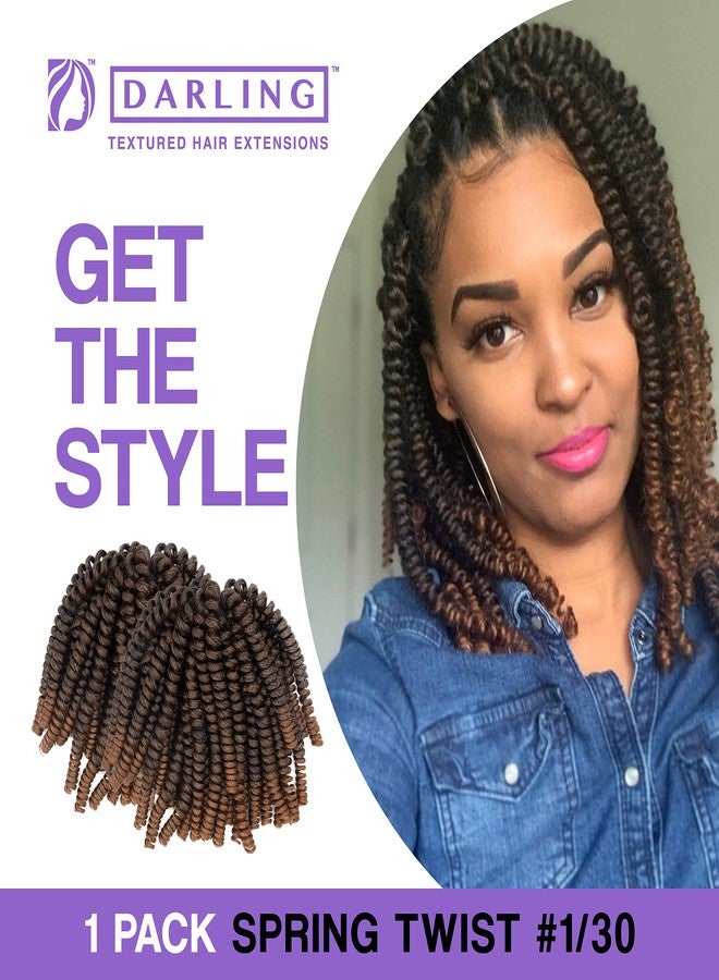 Darling Spring Twist 2X Crochet Hair Extensions (1 Pack, 2 per pack), Bomb Twist, Natural and Soft Texture, Black Afro curly 2X per Pack, 24 Inch, #1/30 - Image 3