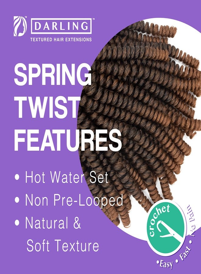 Darling Spring Twist 2X Crochet Hair Extensions (1 Pack, 2 per pack), Bomb Twist, Natural and Soft Texture, Black Afro curly 2X per Pack, 24 Inch, #1/30 - Image 4