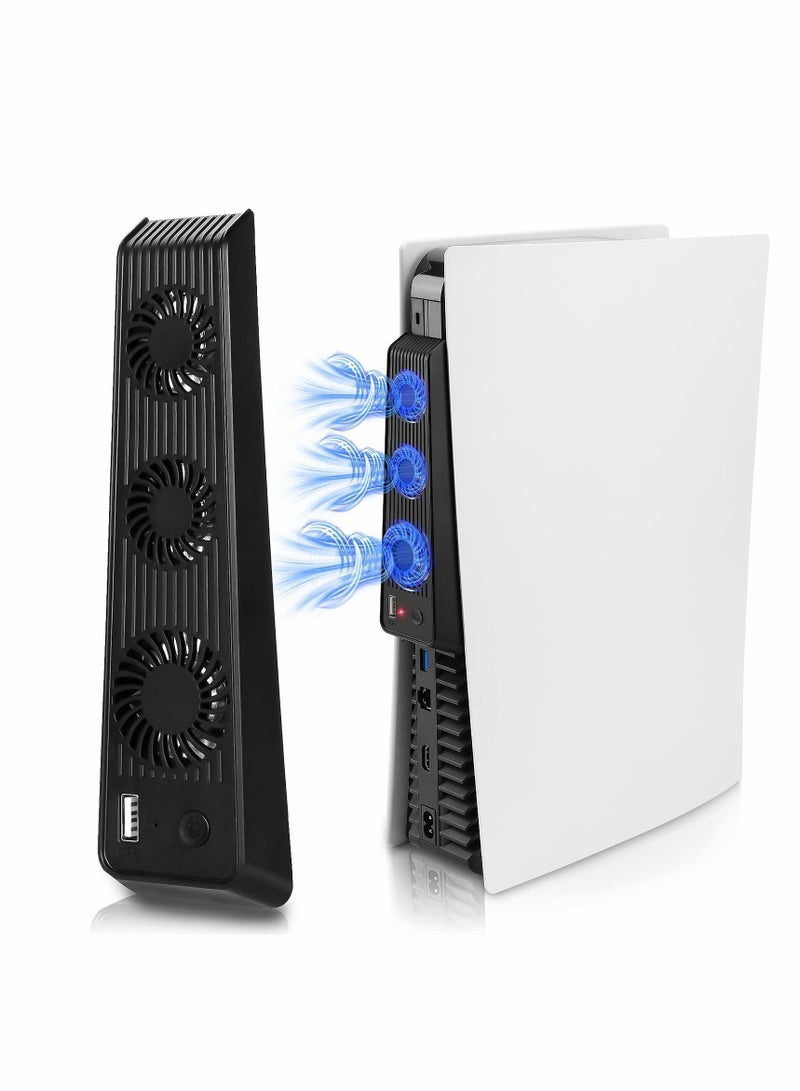 AOLION For PS5 Cooling Fan, for Console with 3 Fans, USB Ports, Upgrade Quiet Self-Starting Fan Accessorie - Image 1