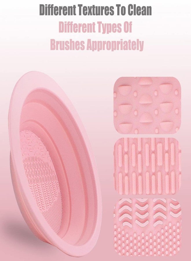 SQUICKLE Foldable Makeup Brush Cleaning Mat | Silicone Durable Reusable Makeup Brush Cleaning Bowl | Makeup Sponge Holder Cleaner Mat with Beauty Blender Sponge (Makeup Brush Cleaner) - Image 4