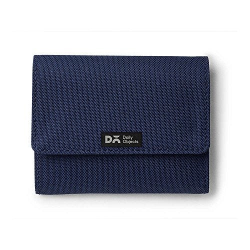 DailyObjects Blue Women's Flip Top Card Wallet | Made with Ballistic Nylon Material | Carefully Handcrafted | Holds up to 5 Cards | Slim and Easy to Fit in Pocket | Safety with Button Closure - Image 3