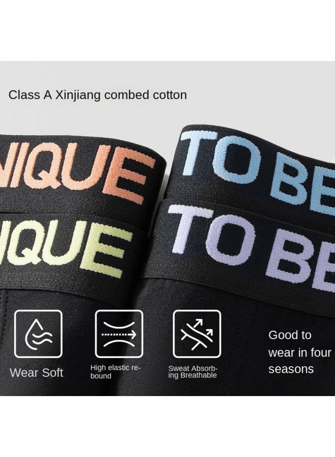 S Underwear Pure Cotton Type A Cotton Boxer Briefs 10a Antibacterial, Comfortable And Breathable Large Size 's Boxer Briefs - Image 3