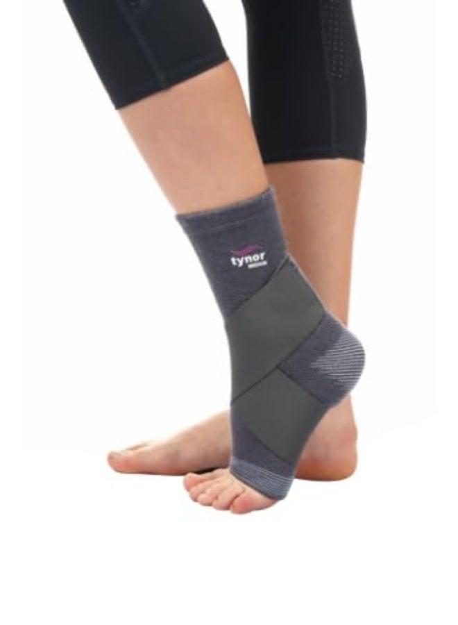 Tynor Ankle Binder, Grey, Large, 1 Unit - Image 1