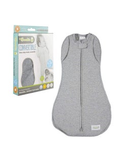 Convertible Baby Swaddling Blanket I Swaddle Converts To Armsfree Wearable Blanket For Babies Up To 6 Months Grey 1419 Lbs